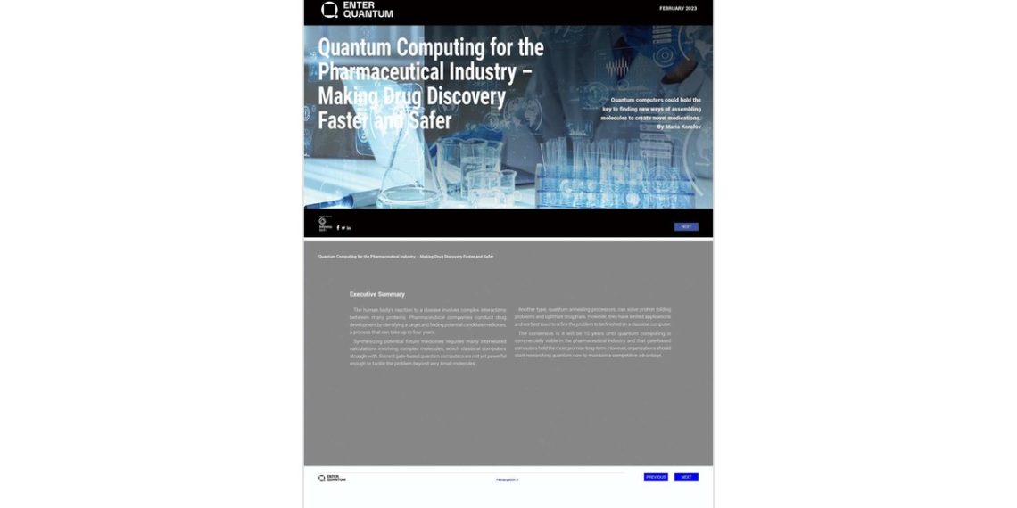 Quantum Computing for the Pharmaceutical Industry