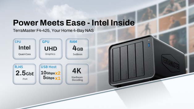 TerraMaster Launches the F4-425 Four-Bay NAS: Opening a New Chapter in Home Storage Performance with Intel x86