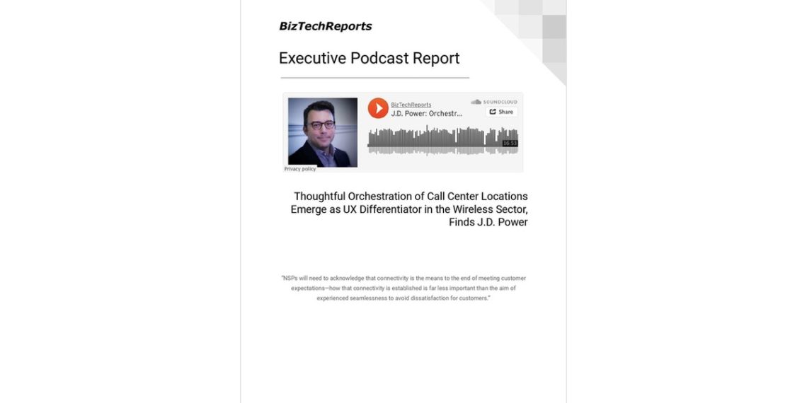 Thoughtful Orchestration of Call Center Locations Emerge as UX Differentiator in the Wireless Sector, Finds J.D. Power